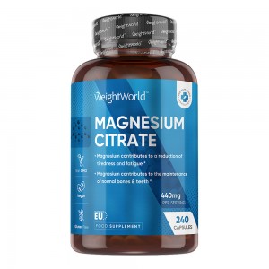 Magnesiumcitrat kapslar för att stötta matsmältningen