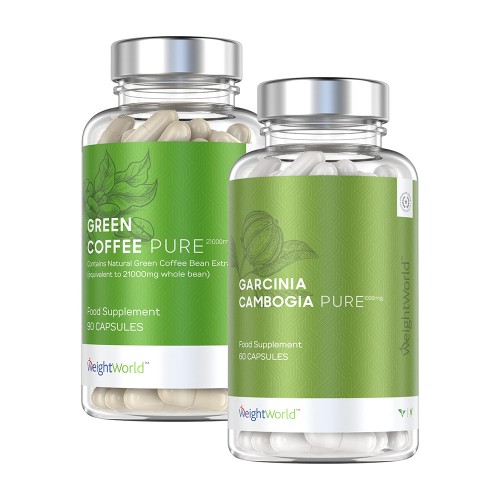 Grøn Kaffe + Garcinia Cambogia - Combo Pakke - Forbrænder Sukker - Spar 10 %