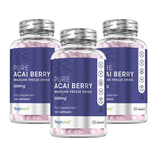 Pure Acai Capsules - Naturligt tillskott med bär från Amazonas - 3-pack